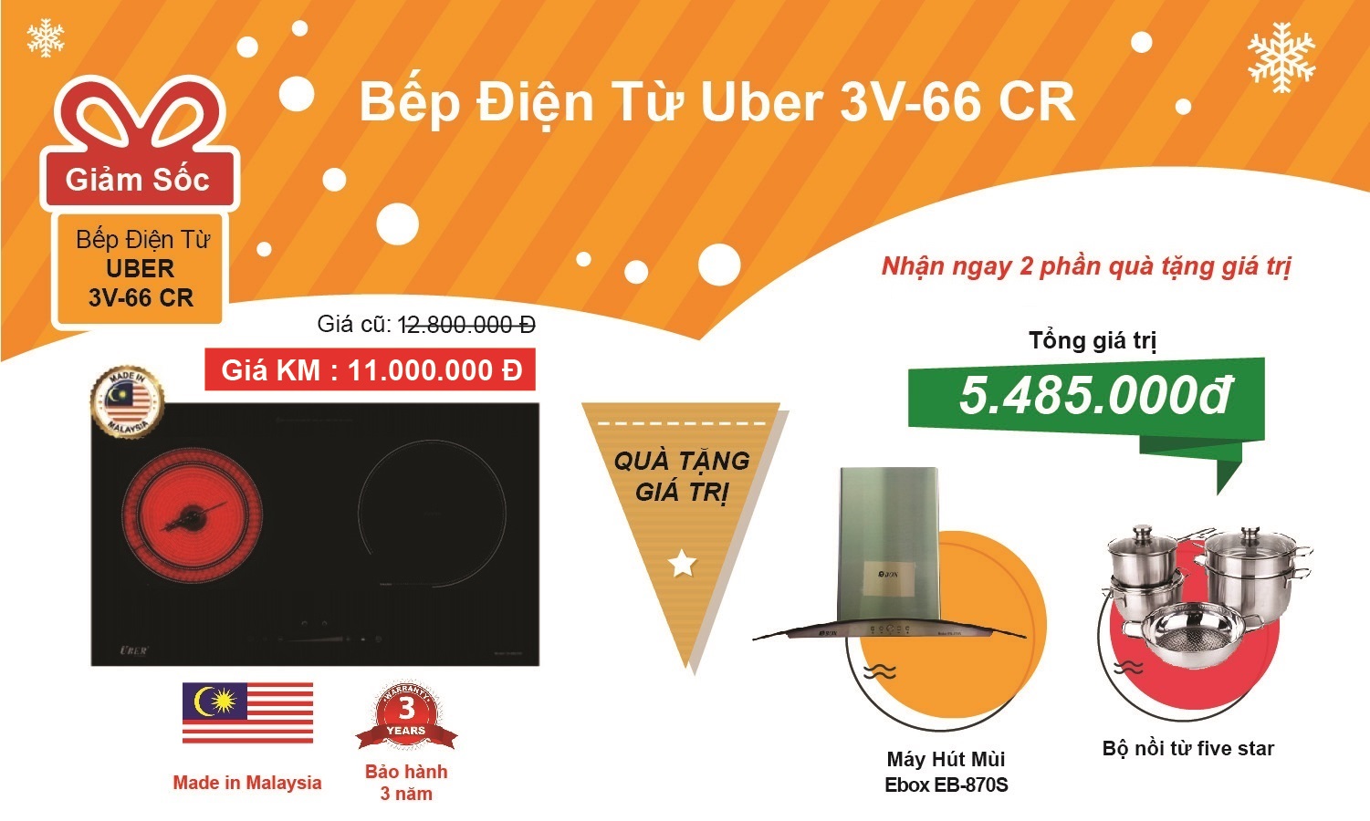 Combo bếp từ máy hút mùi giá rẻ cực sốc trong mùa hè nắng nóng